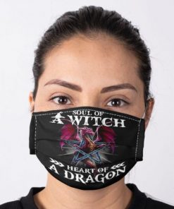 Soul Of A Witch Heart Of A Dragon Funny Face Mask