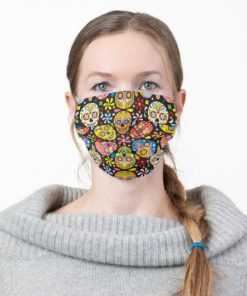 Sugar Skulls Face Mask - Colorful Cloth Face Mask