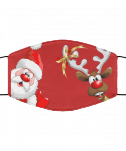 Santa Rudolph Christmas Design Face Mask