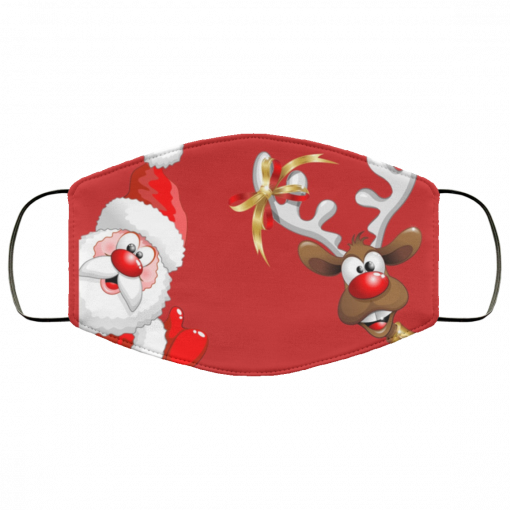 Santa Rudolph Christmas Design Face Mask