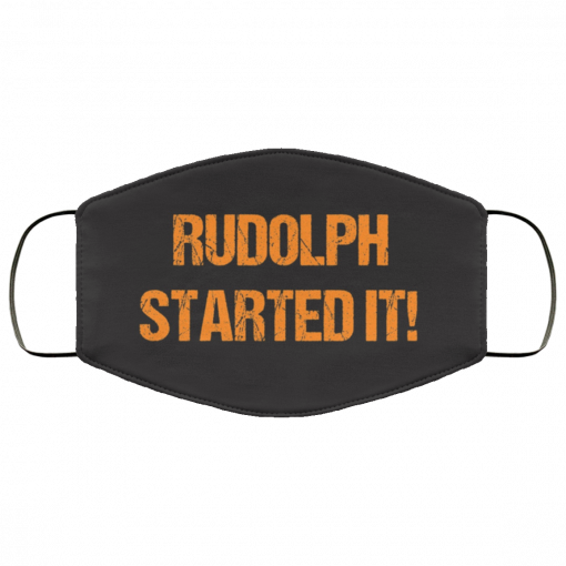 Rudolph Started It - City Of Cleveland Football Face Mask