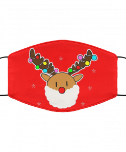 Rudolph coming to town Face Mask