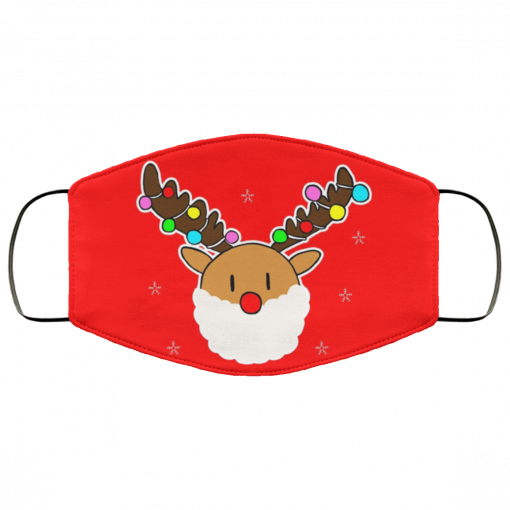 Rudolph coming to town Face Mask