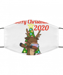 Merry Xmas 2020 Dabbing Rendeer Rudolph Face Mask