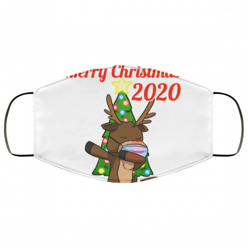Merry Xmas 2020 Dabbing Rendeer Rudolph Face Mask