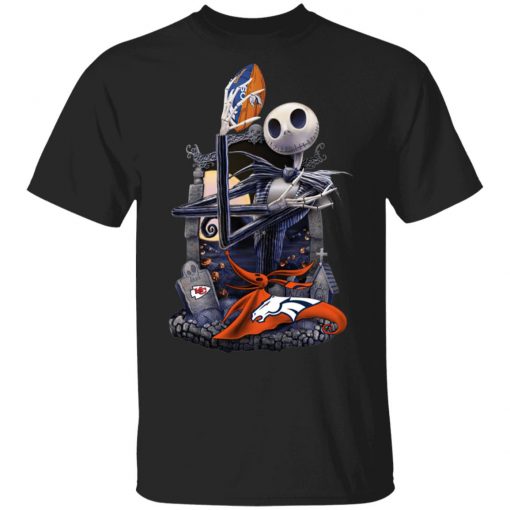 Denver Broncos Jack Skellington Halloween T-Shirt