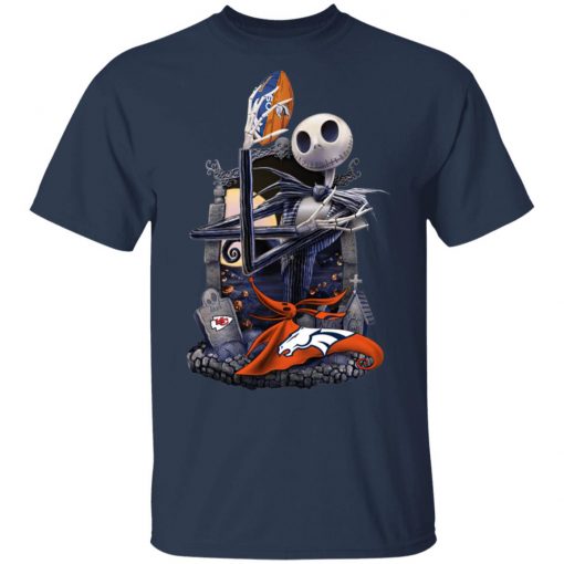 Denver Broncos Jack Skellington Halloween T-Shirt