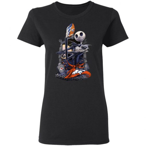 Denver Broncos Jack Skellington Halloween T-Shirt