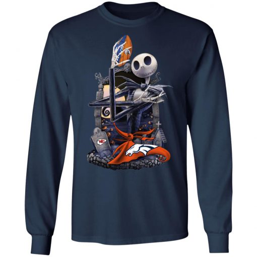 Denver Broncos Jack Skellington Halloween T-Shirt