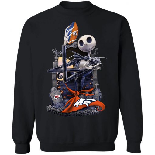 Denver Broncos Jack Skellington Halloween T-Shirt