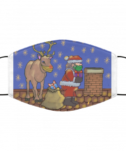 Masked Santa and Rudolph Face Mask