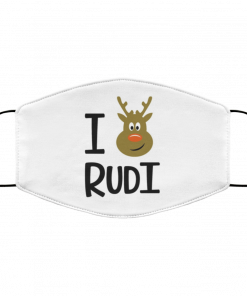 I love Rudi Reindeer Face Mask