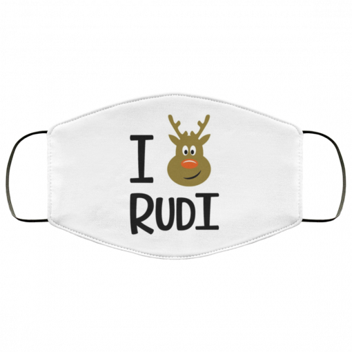 I love Rudi Reindeer Face Mask