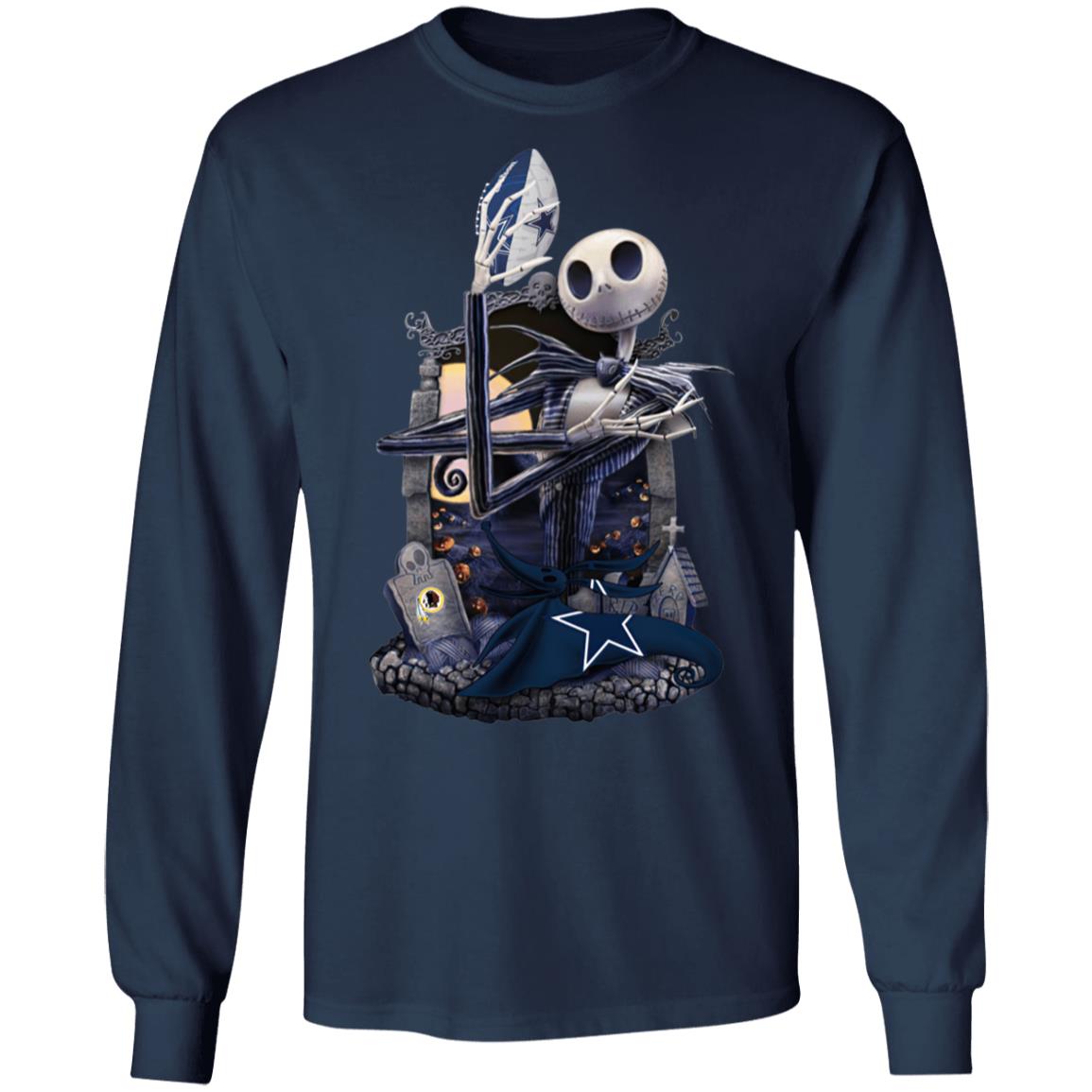 Dallas Cowboys Jack Skellington Halloween T-Shirt Dallas Cowboys Jack Skellington Halloween T-Shirt
