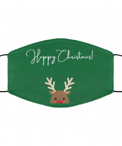 Happy Christmas Rudolph Face Mask