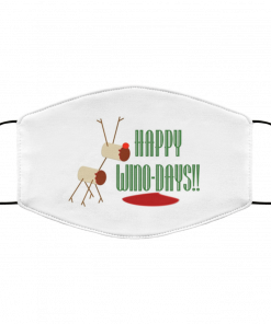 Happy Wino-days Cork Reindeer Face Mask