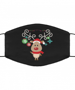 Funny Reindeer Santa Rudolph Christmas Face Mask