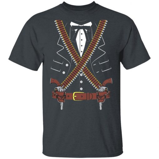 Gunslinger Sheriff With Two Guns Halloween Costume Shirt