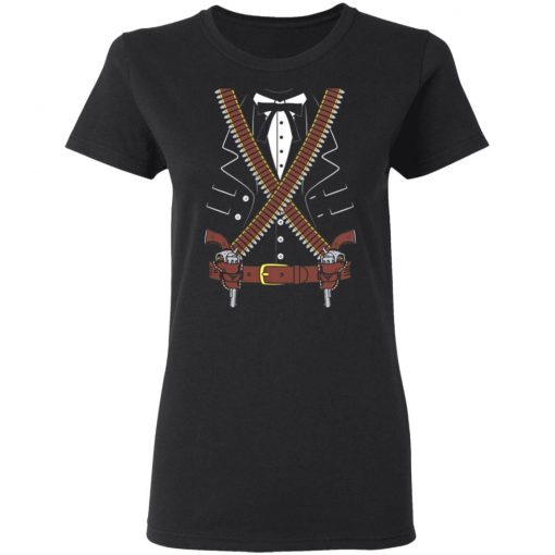 Gunslinger Sheriff With Two Guns Halloween Costume Shirt