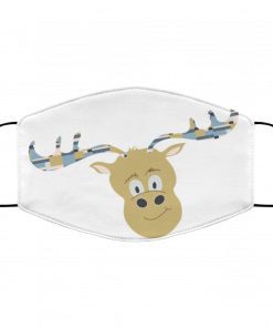 Funky Rudolph reindeer christmas time Face Mask