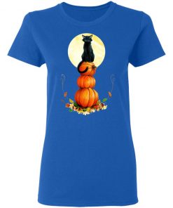 Halloween Full Moon Pumpkin Cat T-Shirt
