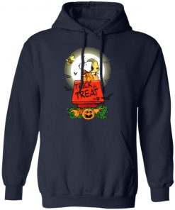 Halloween Trick Or Treat Pumbkin Woodstock And Snoopy T-Shirt