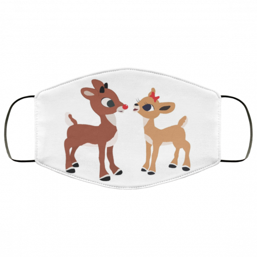 Classic Rudolph and Clarice Face Mask