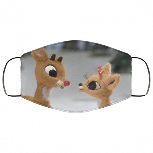 Rudolph and Clarice Face Mask