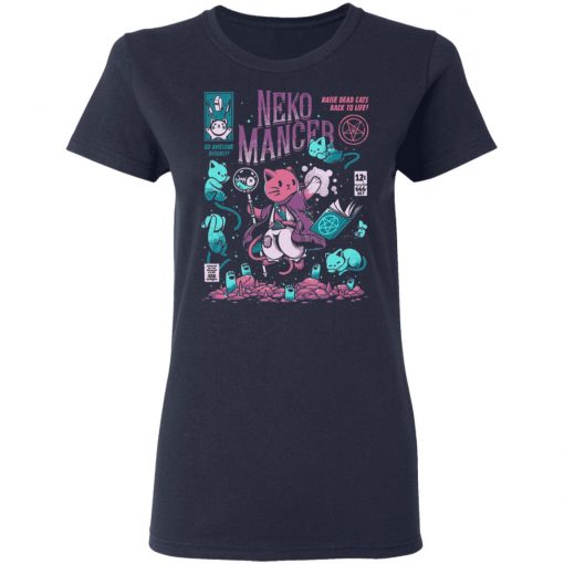 Neko Mancer Cat Necromancer Halloween T-Shirt