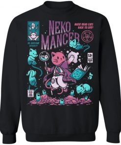 Neko Mancer Cat Necromancer Halloween T-Shirt