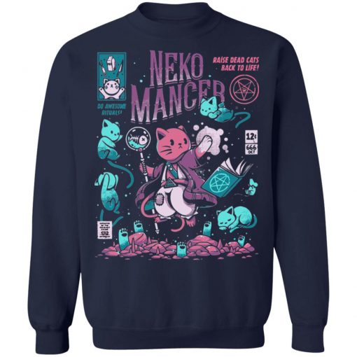 Neko Mancer Cat Necromancer Halloween T-Shirt