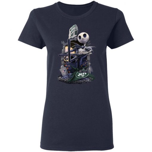 New York Jets Jack Skellington Halloween T-Shirt