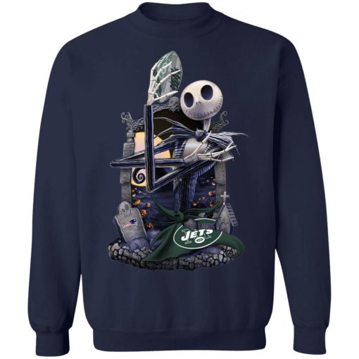 New York Jets Jack Skellington Halloween T-Shirt