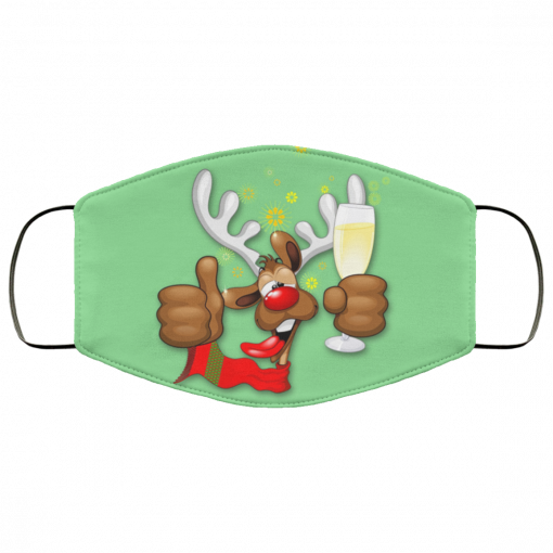 Reindeer Drunk Funny Christmas Character Face Mask