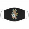 Reindeer & carebear Cartoon Face Mask