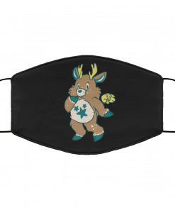 Reindeer & carebear Cartoon Face Mask