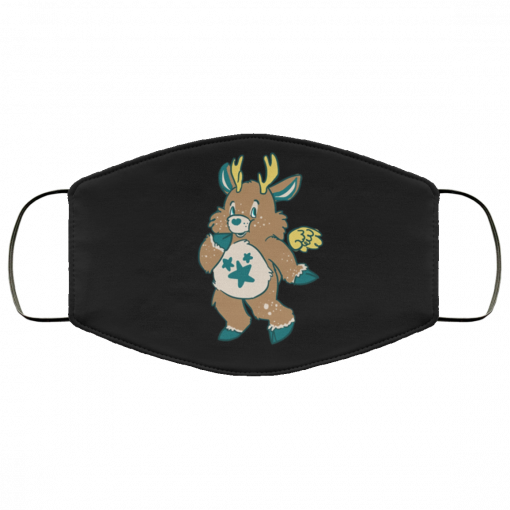 Reindeer & carebear Cartoon Face Mask