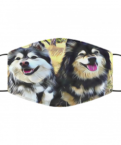 Mr and Mrs Finnish Lapphund Face Mask