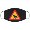 Swedish moose warning sign Face Mask