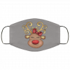 Girl Reindeer with a Red Bow Face Mask