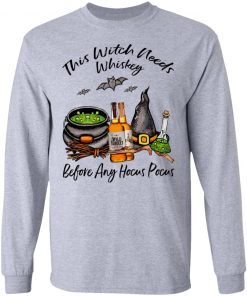 Wild Turkey Bourbon This Witch Needs Whiskey Before Any Hocus Pocus Shirt