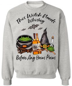 Wild Turkey Bourbon This Witch Needs Whiskey Before Any Hocus Pocus Shirt