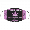 weed mom like a regular mom but higher face mask