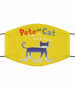 Pete the Cat I Love My White face mask