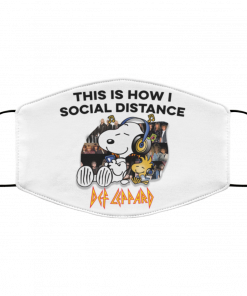 Snoopy this is how i social distance face mask