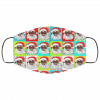 Black Santa Claus Cartoon Bright Colors Colorful Face Mask