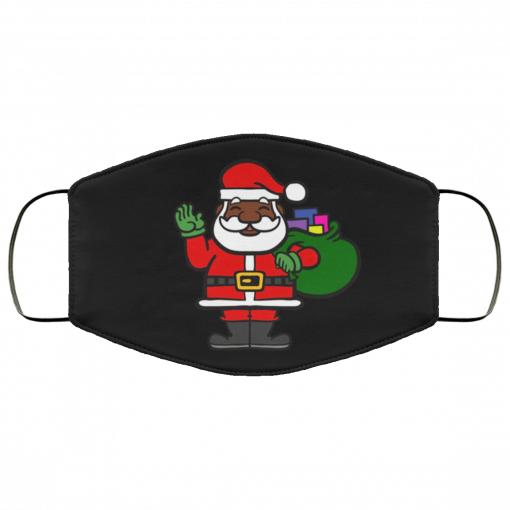 African black santa claus xmas Face Mask