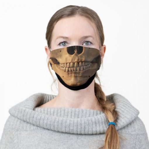 scary halloween party human bone skull cloth face mask