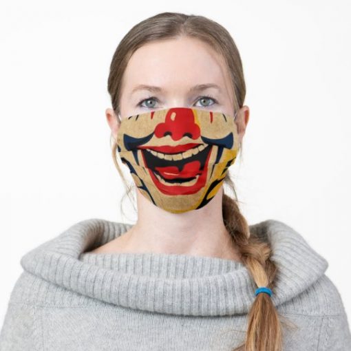 Vintage Creepy Clown Mouth Cloth Face Mask