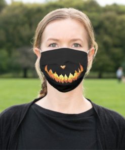 Pumpkin face for Halloween 4 Cloth Face Mask